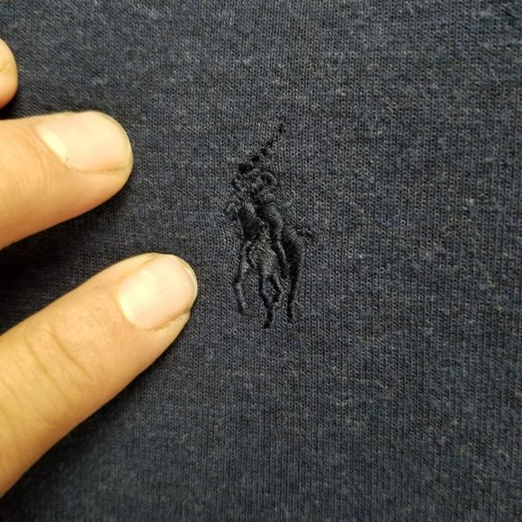 Polo Ralph Lauren Shirt Mens XXL Blue Long Sleeve Mock Neck Sweatshirt *Read* - Picture 5 of 14